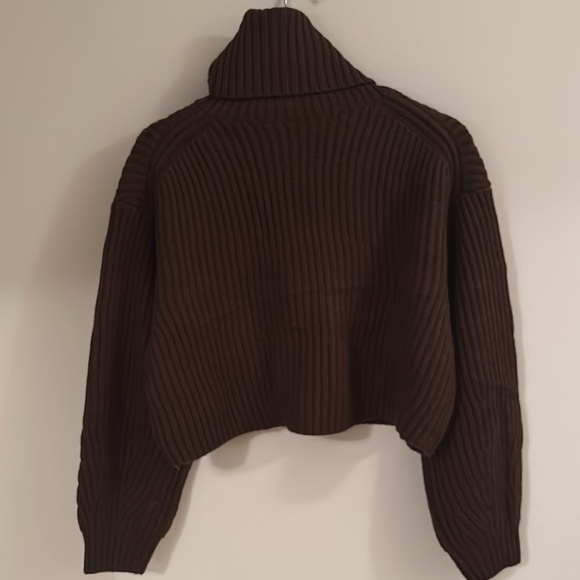 NEW  Aritzia Babaton Guell Merino Wool Turtleneck Sweater in Brown | size S - Picture 6 of 9